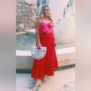 Anthropologie Hitch Bow Tie Dress